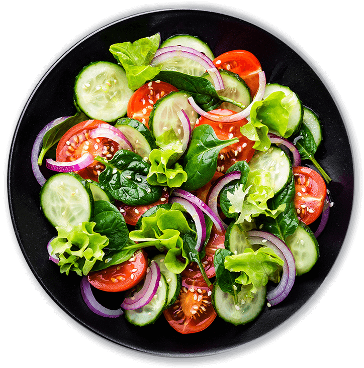 Farfurie cu salata proaspata servita la by Jules